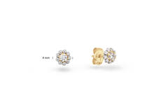  Ear studs - Round Zirconia - 