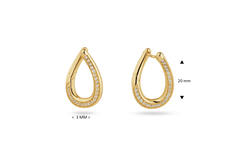  Ohrringe mit Clipverschluss - Oval Zirkonia - 