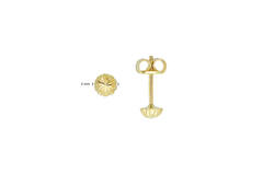  Boucles d'oreilles à puces - Globe - Ø 4mm