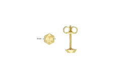  Boucles d'oreilles à puces - Rond - Ø 4mm