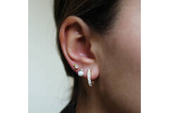  Ear studs - Round Zirconia - 