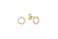  Ear studs - Round Zirconia - 