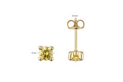  Ear studs Citrine - 