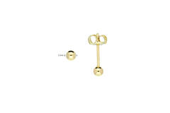  Boucles d'oreilles à puces - Globe - Ø 2mm
