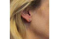  Ear studs - Round Zirconia - - Ø 5mm