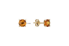  Elements of Love - Ear studs Citrine - - Ø 6mm