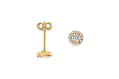  Ohrstecker - Rund Zirkonia - 
