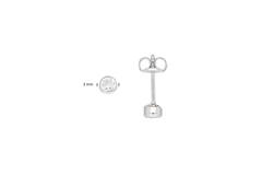  Oorstekers - Rond Zirkonia - - Ø 3mm