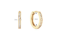  Earrings with folding clasp - Premium Hoops - Ø 10mm