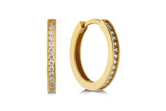  Earrings with folding clasp - Premium Hoops - Ø 20mm