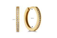  Earrings with folding clasp - Premium Hoops - Ø 20mm