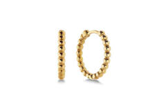  Earrings with folding clasp - Premium Hoops - Round - Ø 15mm