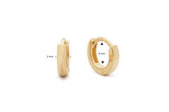  Earrings with folding clasp - Premium Hoops - Ø 6mm