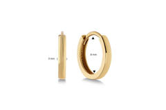 Earrings with folding clasp - Premium Hoops - Ø 8mm