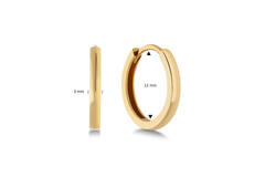  Ohrringe mit Clipverschluss - Premium Hoops - Ø 12mm