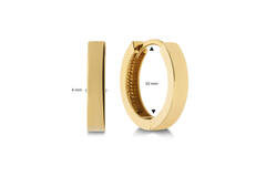  Earrings with folding clasp - Premium Hoops - Ø 10mm