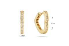  Klapoorringen - Premium Hoops - Hart - Ø 15mm