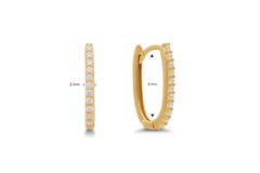  Earrings with folding clasp - Rectangle - Ø 14mm