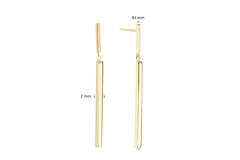  Boucles d'oreilles pendantes - Rectangle