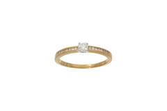 Ring Diamant - 585 Geel - 1,5gr - 17-0.23ct