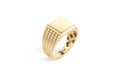  Ringe ohne Stein - Quadrat - 13mm