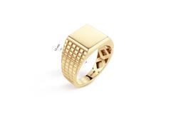  Ringe ohne Stein - Quadrat - 13mm