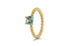 L'Eau Bubble Ring Blauw Topaas - 585