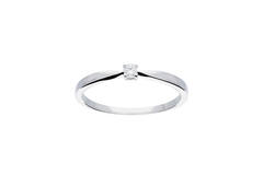 Ring Solitair Diamant - 585 Wit - 1,5gr - 1-0.05ct G-SI