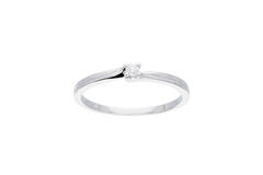 Ring Solitair Diamant - 585 Wit - 1,5gr - 1-0.04ct G-SI