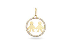  Pendentifs avec pierre - Jongen - 16mm