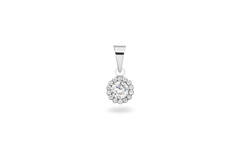  Pendentifs avec pierre - Rond - 6mm