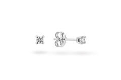  Boucles d'oreilles à puces - Solitaire Moderne - 0.1ct