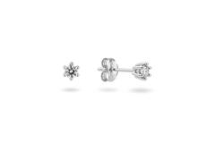  Boucles d'oreilles à puces - Solitaire Classique - 0.2ct
