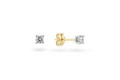  Ear studs - Solitaire Moderne - 0.3ct