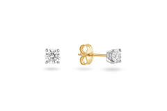  Boucles d'oreilles à puces - Solitaire Moderne - 0.4ct