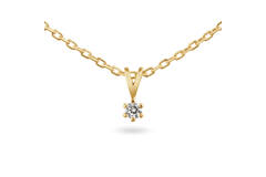  Collier - Solitaire Classique - 0.05ct