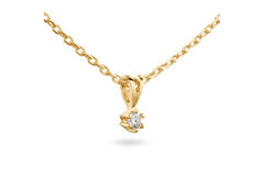  Collier - Solitaire Classique - 0.1ct