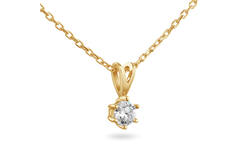  Kette - Solitaire Classique - 0.3ct