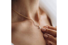  Collier - Solitaire Moderne - 0.1ct