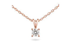  Collier - Solitaire Moderne - 0.3ct