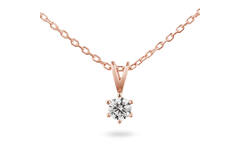  Collier - Solitaire Classique - 0.3ct