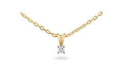  Collier - Solitaire Moderne - 0.05ct