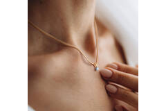  Collier - Solitaire Moderne - 0.05ct