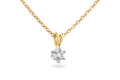  Collier - Solitaire Classique - 0.2ct