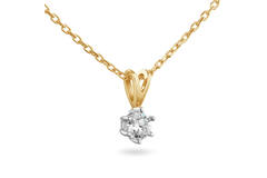  Collier - Solitaire Classique - 0.3ct
