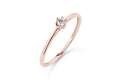  Bagues - Solitaire Classique - 0.1ct
