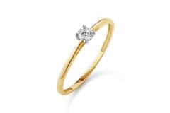  Bagues - Solitaire Moderne - 0.15ct