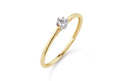 Bagues - Solitaire Classique - 0.1ct