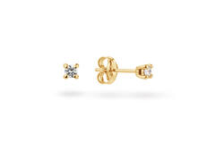  Ear studs - Solitaire Moderne - 0.1ct