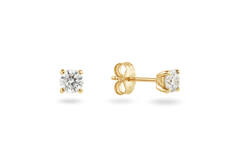  Oorstekers - Solitaire Moderne - 0.6ct